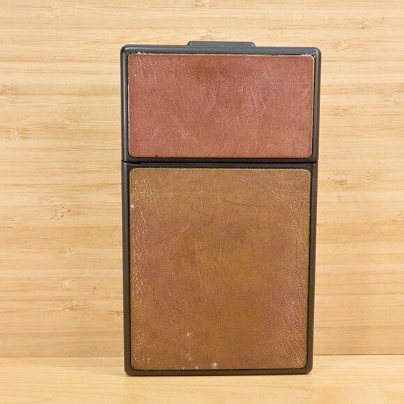 Vintage 70s Polaroid SX-70 Model 3 Land Camera, Black Body with Brown Leather - Picture 4 of 10